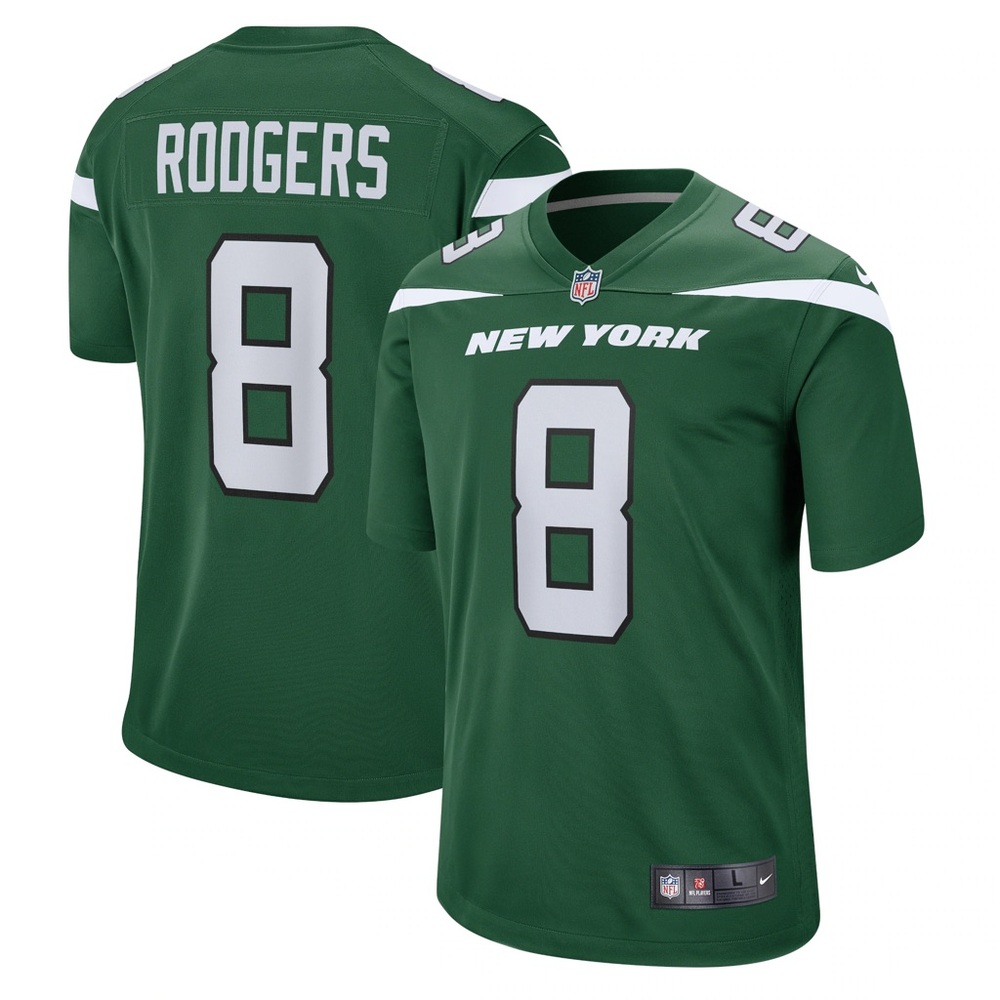 Nike Green and White Men's Jersey